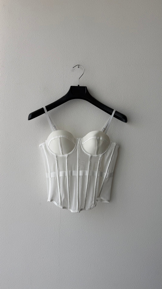 Top Bustier bianco