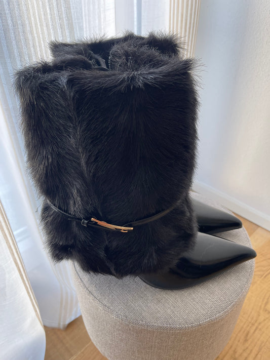 Stivaletto eco pelliccia