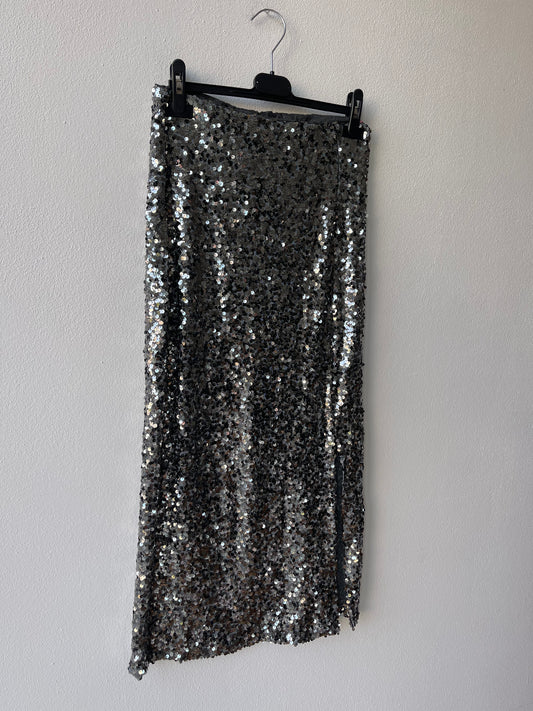 Gonna tubino elasticizzata paillettes