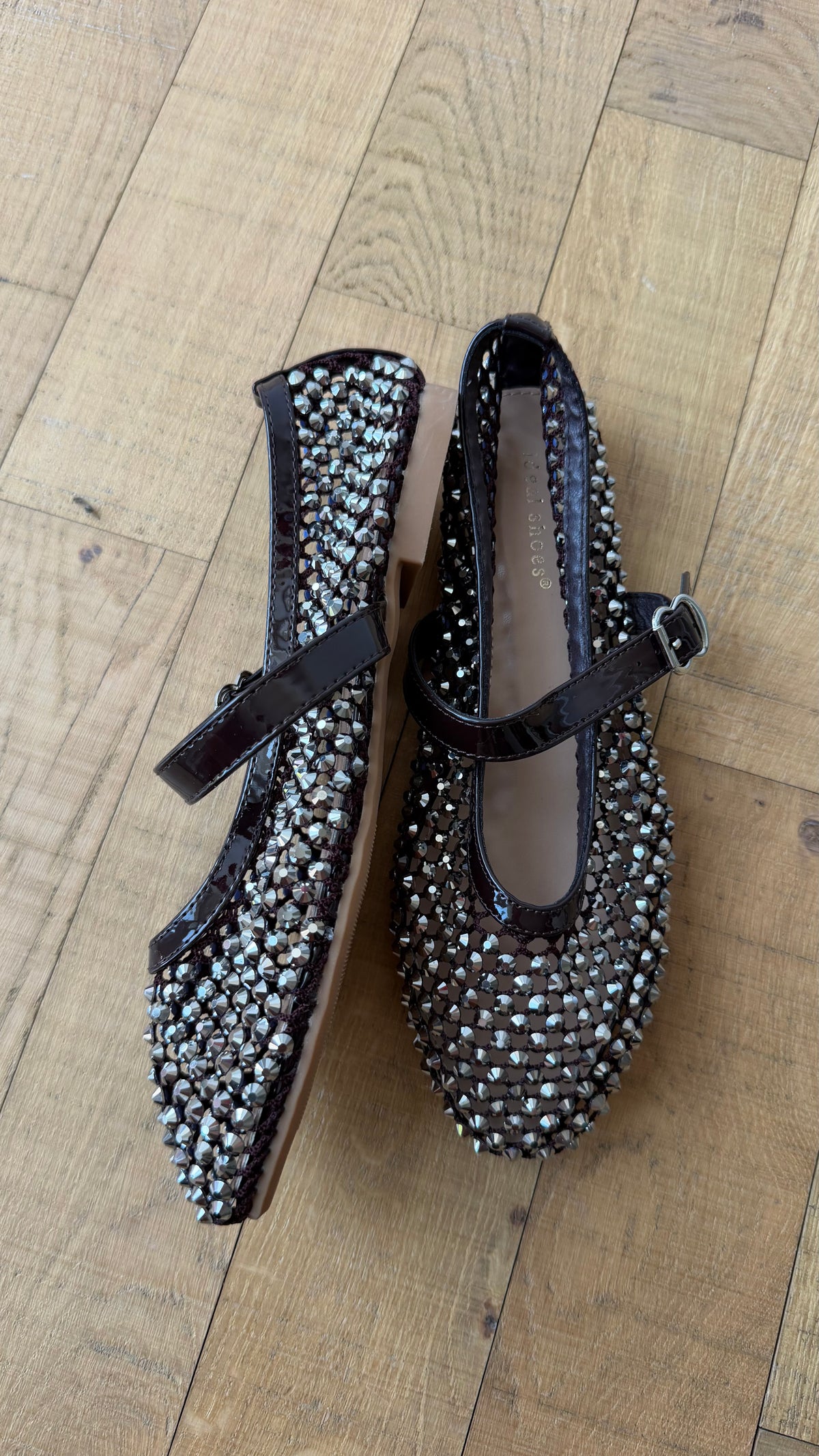 Ballerina traforata brilli marrone