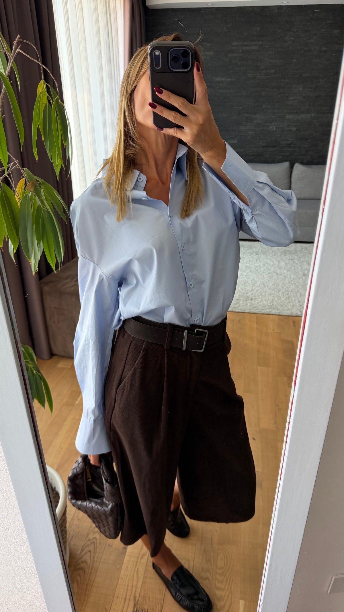 Camicia azzurra cotone