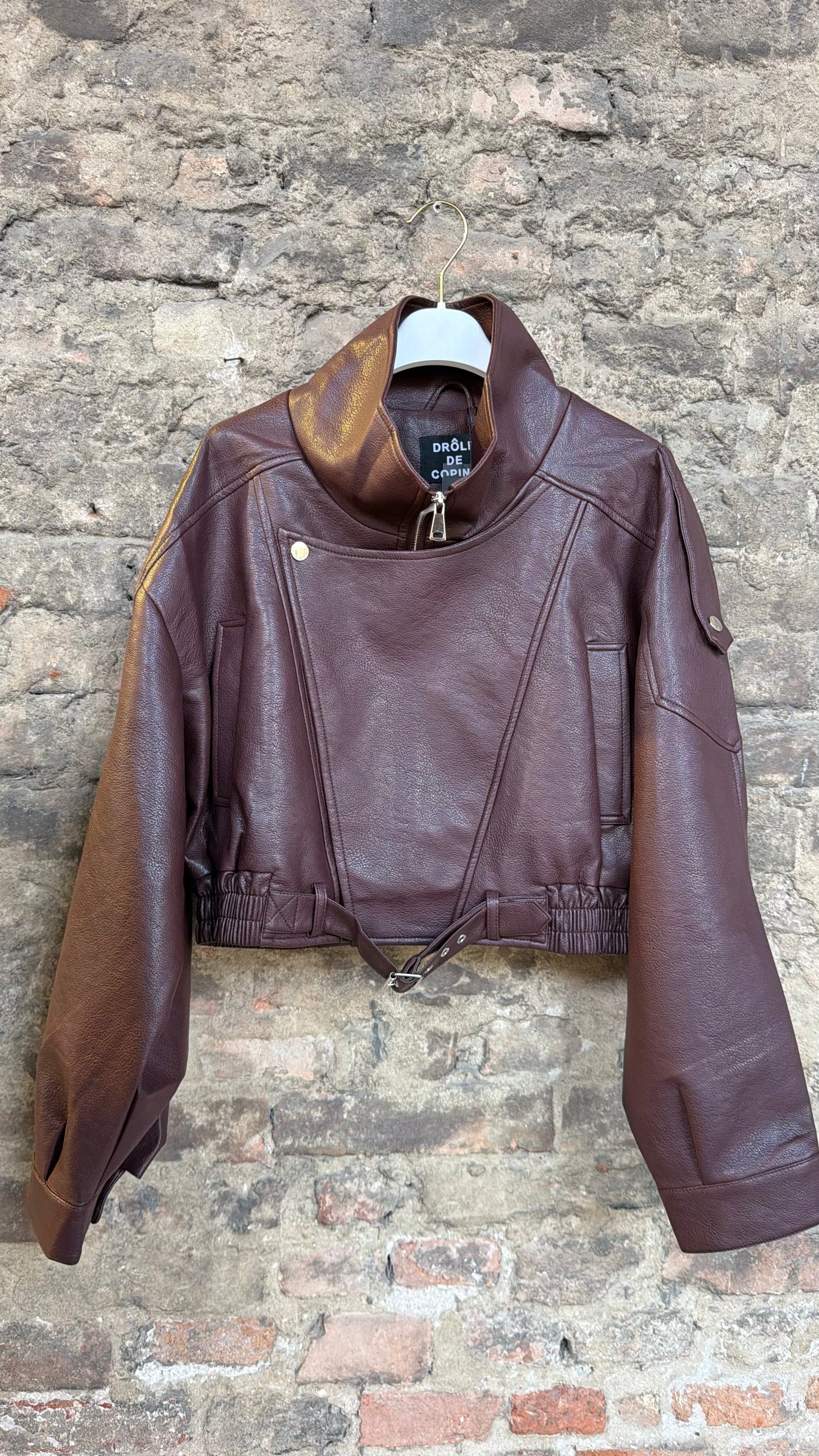 Bomber ecopelle burgundy