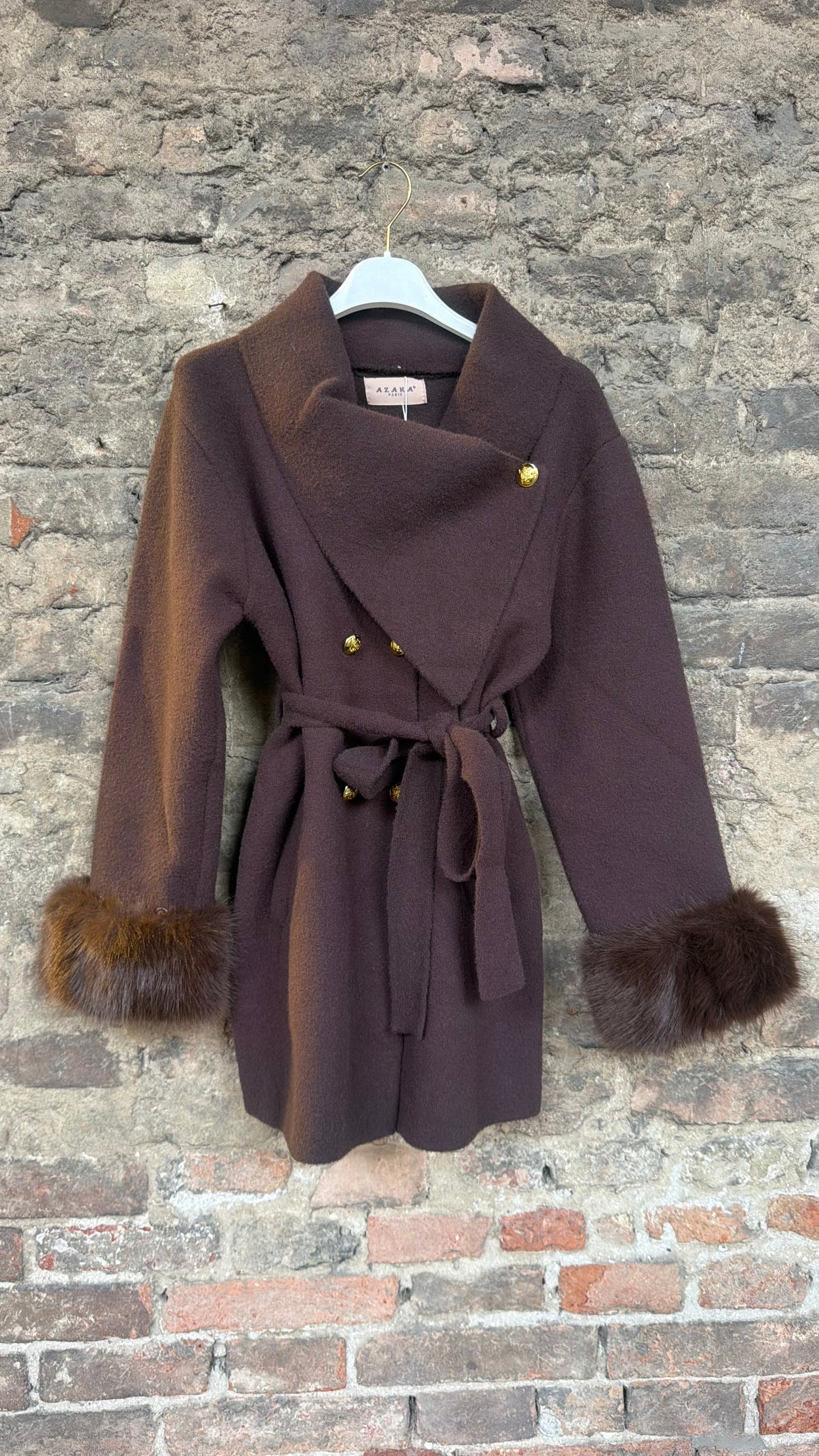Cappotto cardigan brown