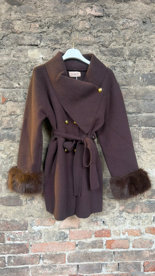 Cappotto cardigan brown