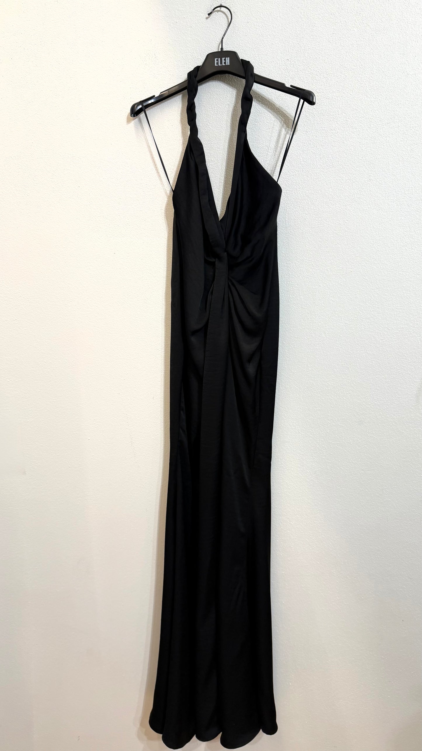 Abito satin ELEH scollo