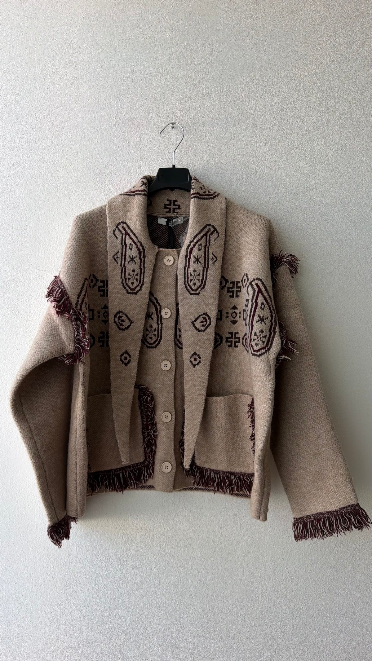 Maglia cardigan Bandana