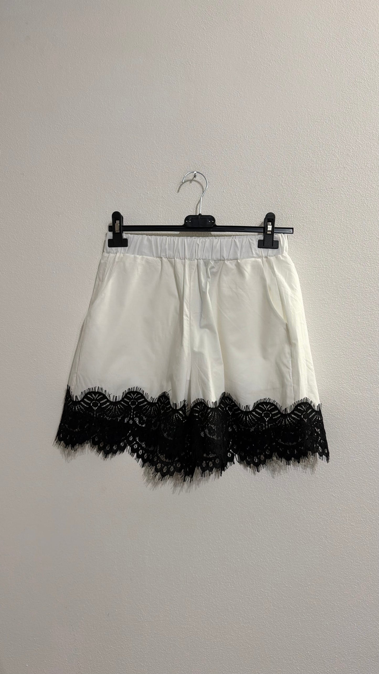 Short cotone & pizzo
