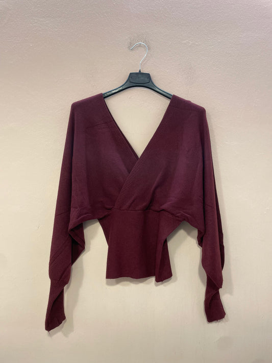Maglia crop Scollo V