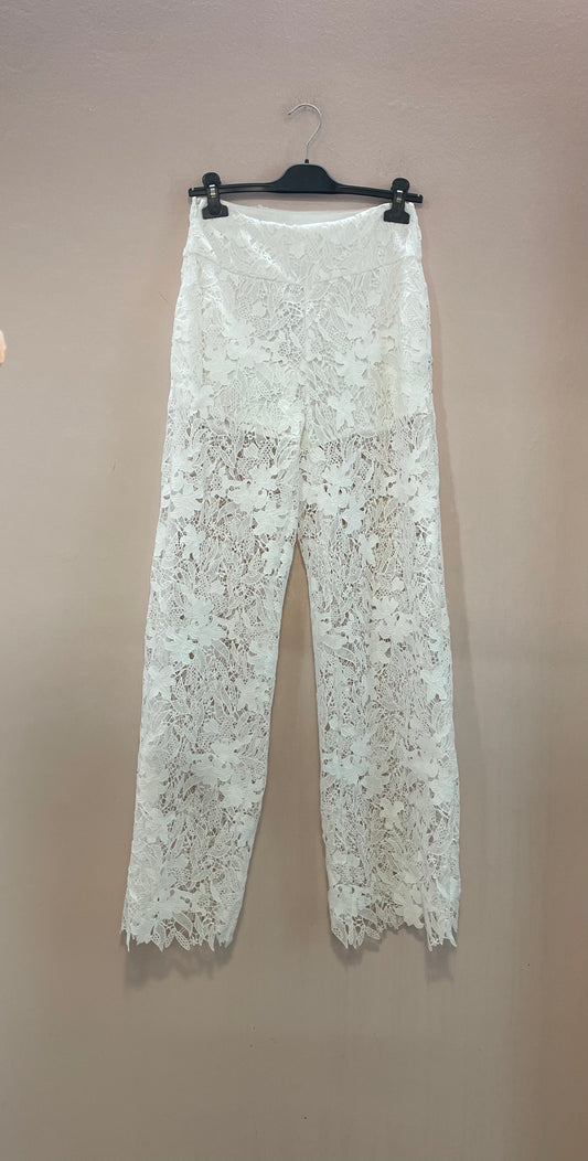 Pantalone pizzo white