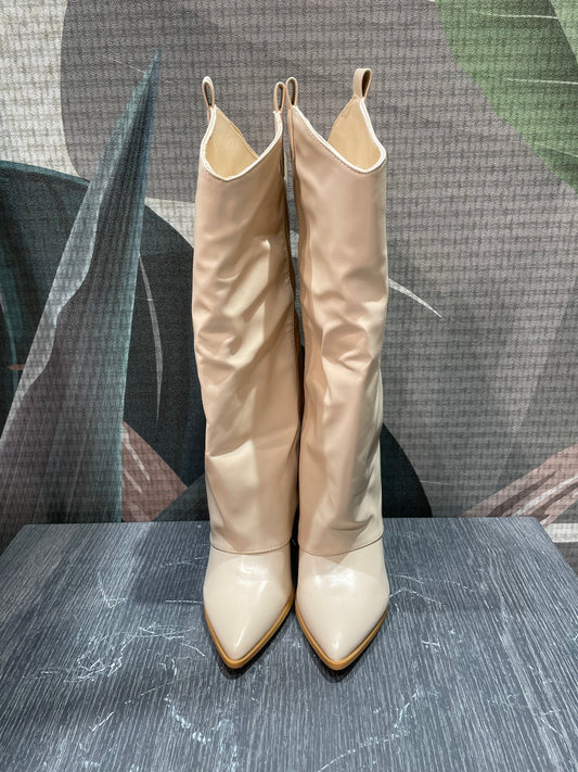 Stivale texano panna