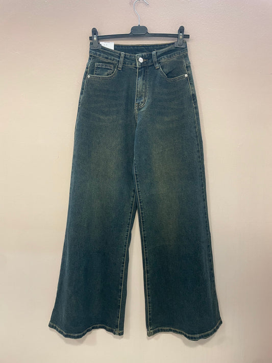 Jeans Wide Leg scuro