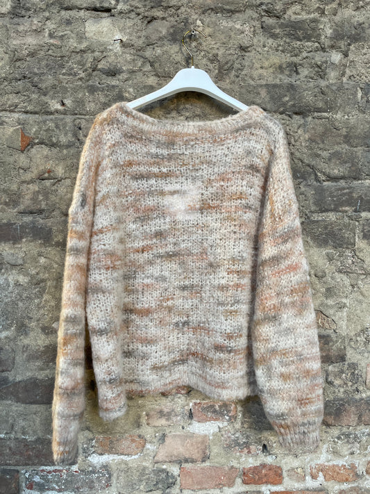 Maglia mélange cipria