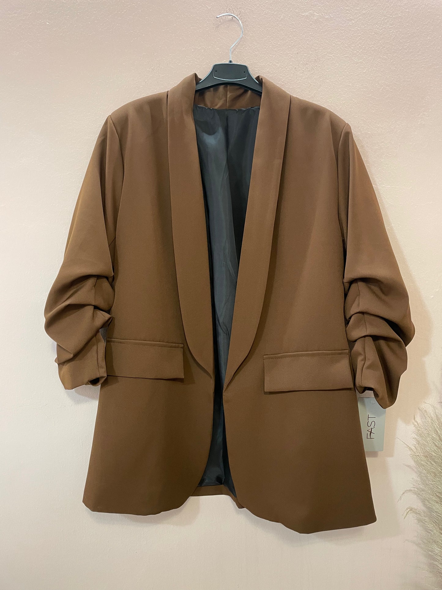 Blazer manica arricciata