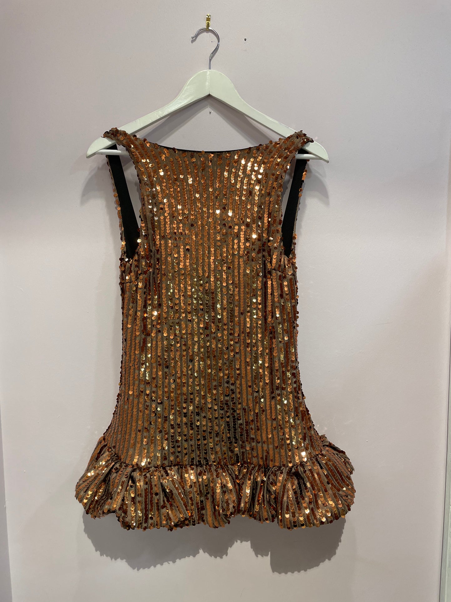 Abito paillettes bronzo