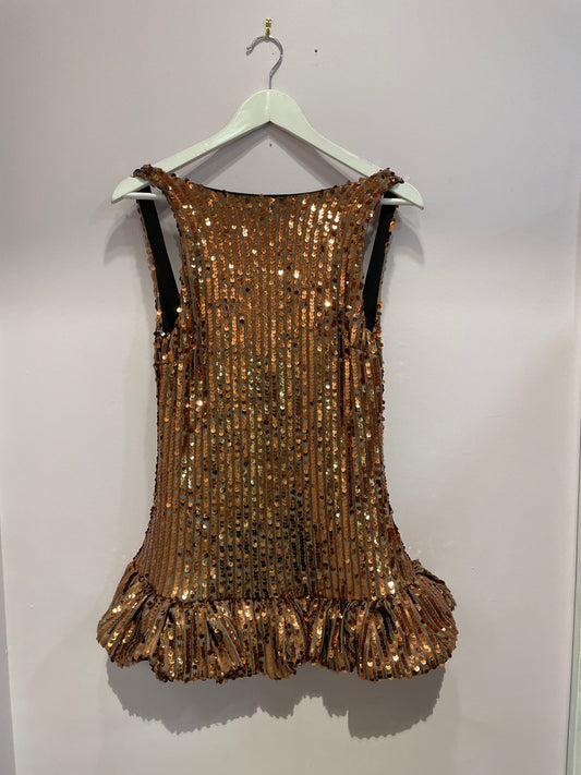Abito paillettes bronzo