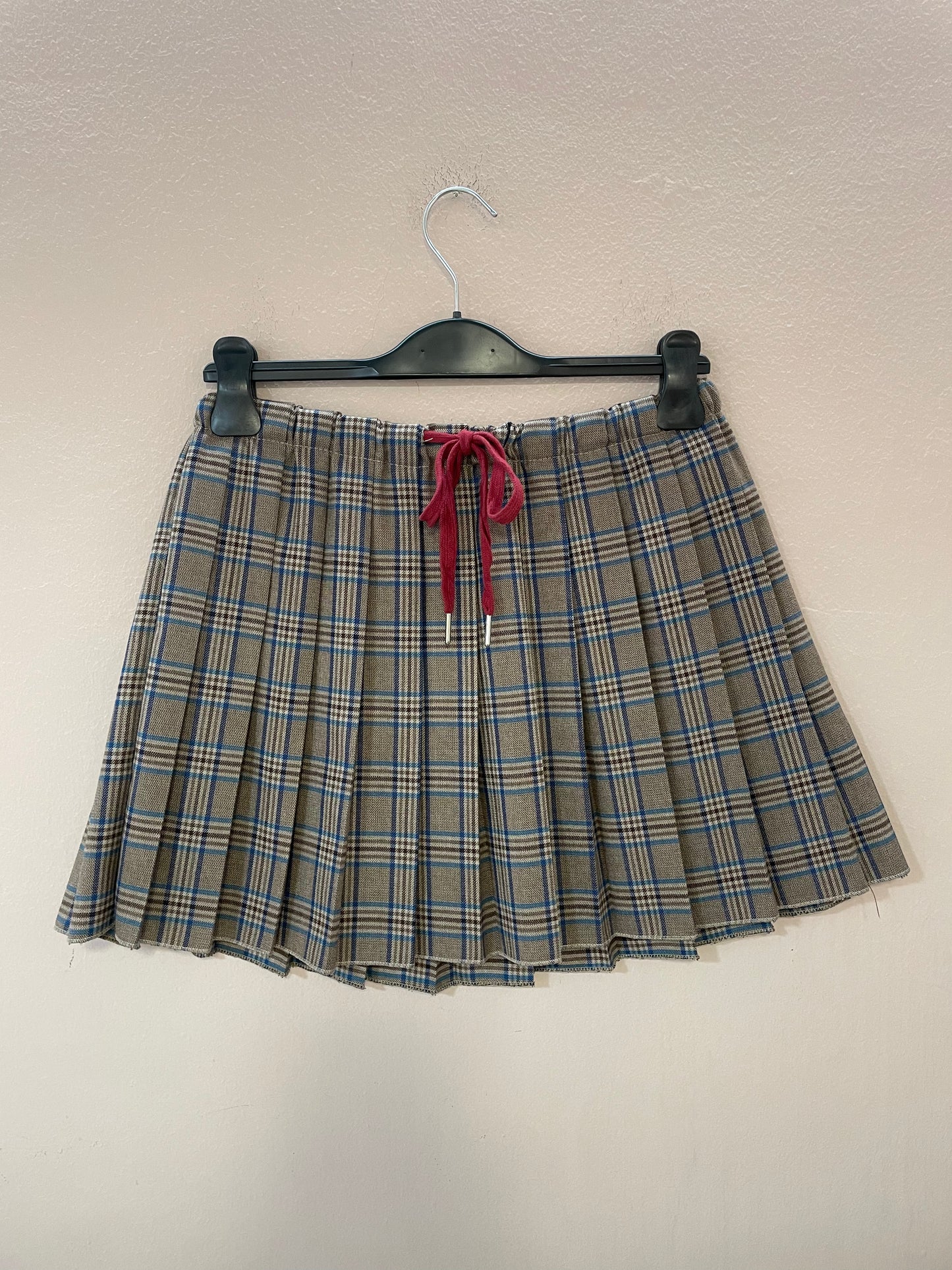 Gonna a pieghe Tartan