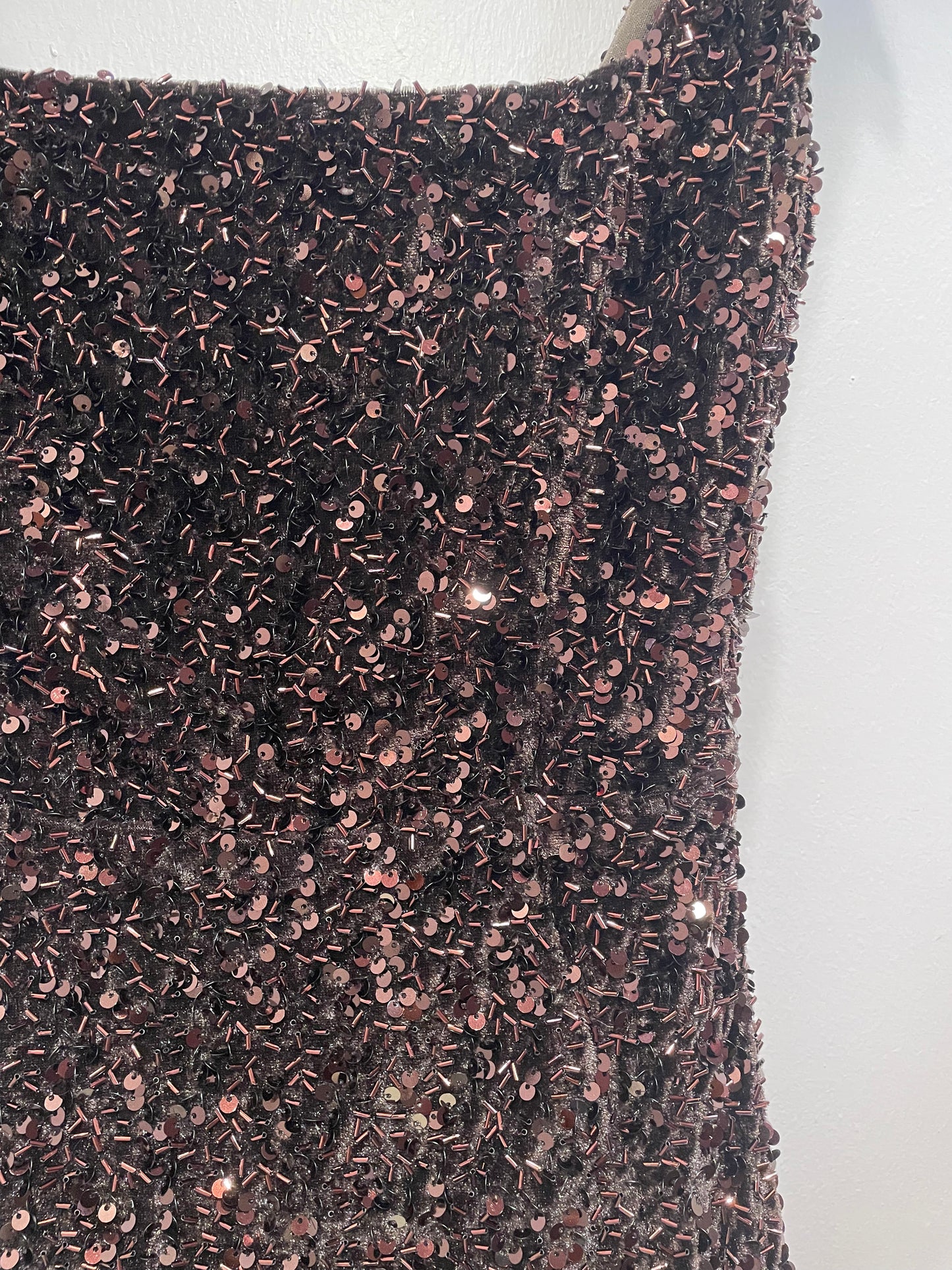 Abito Paillettes scollo quadrato