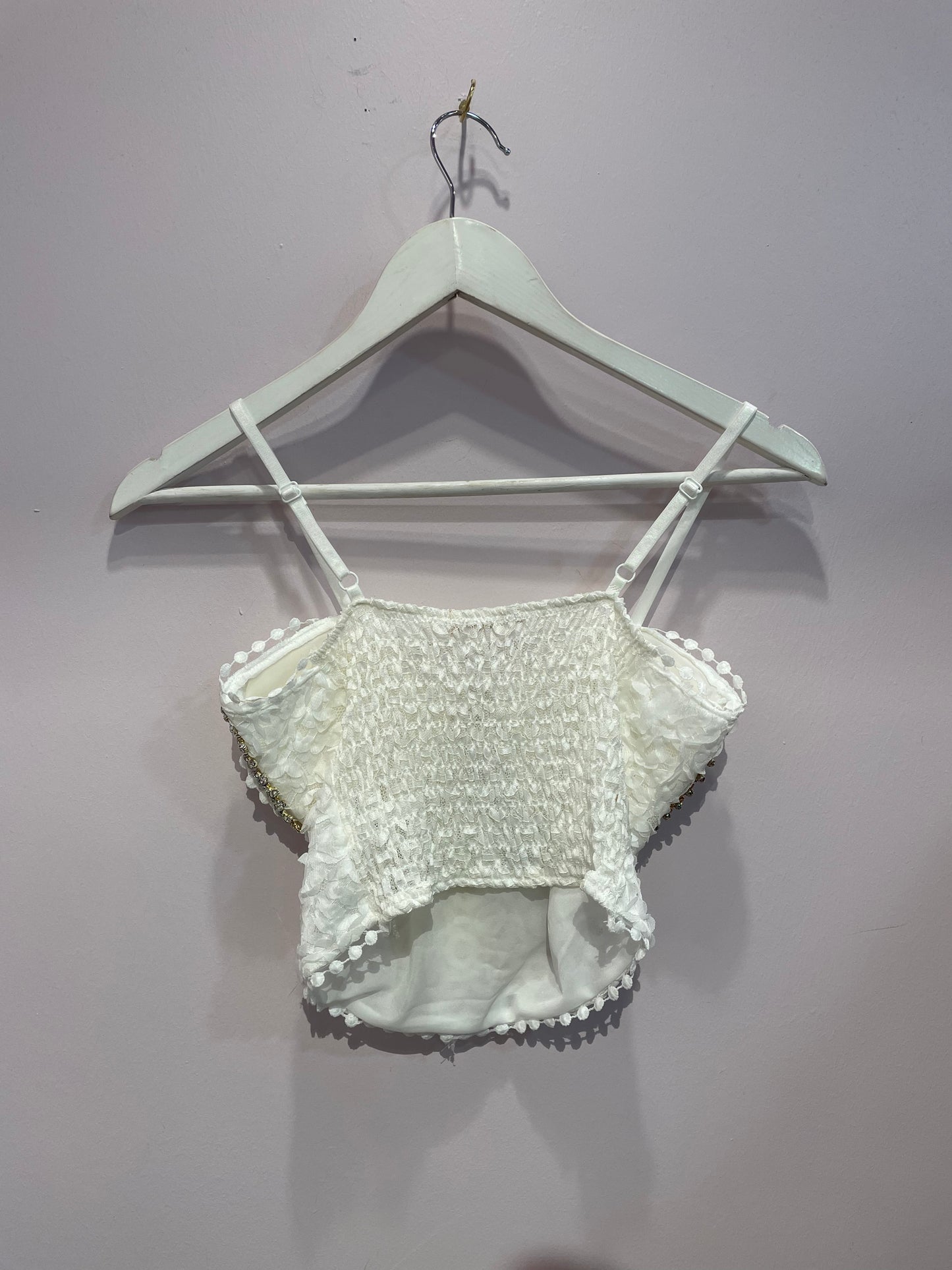 Top pizzo e strass