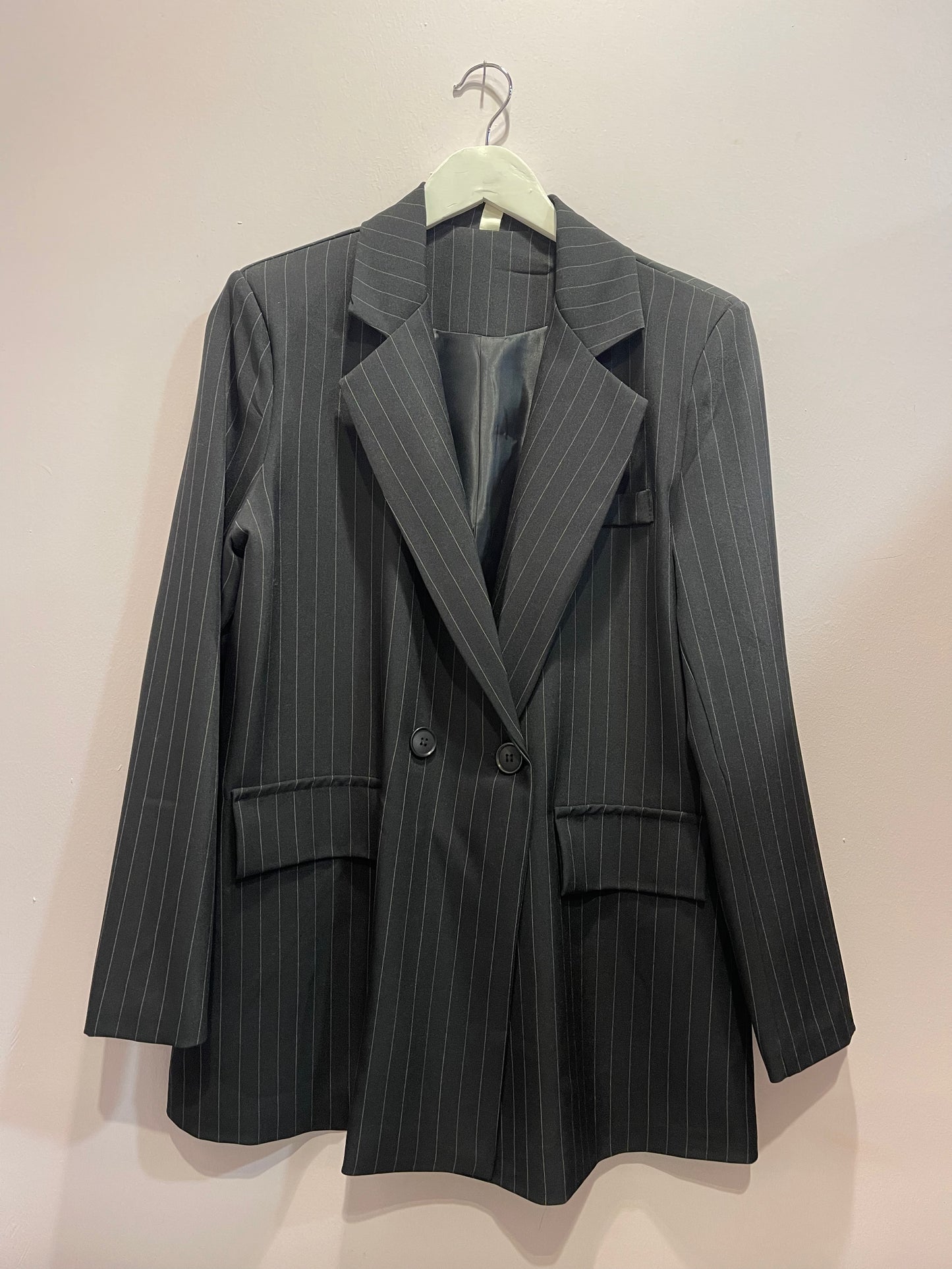 Pinstriped suit