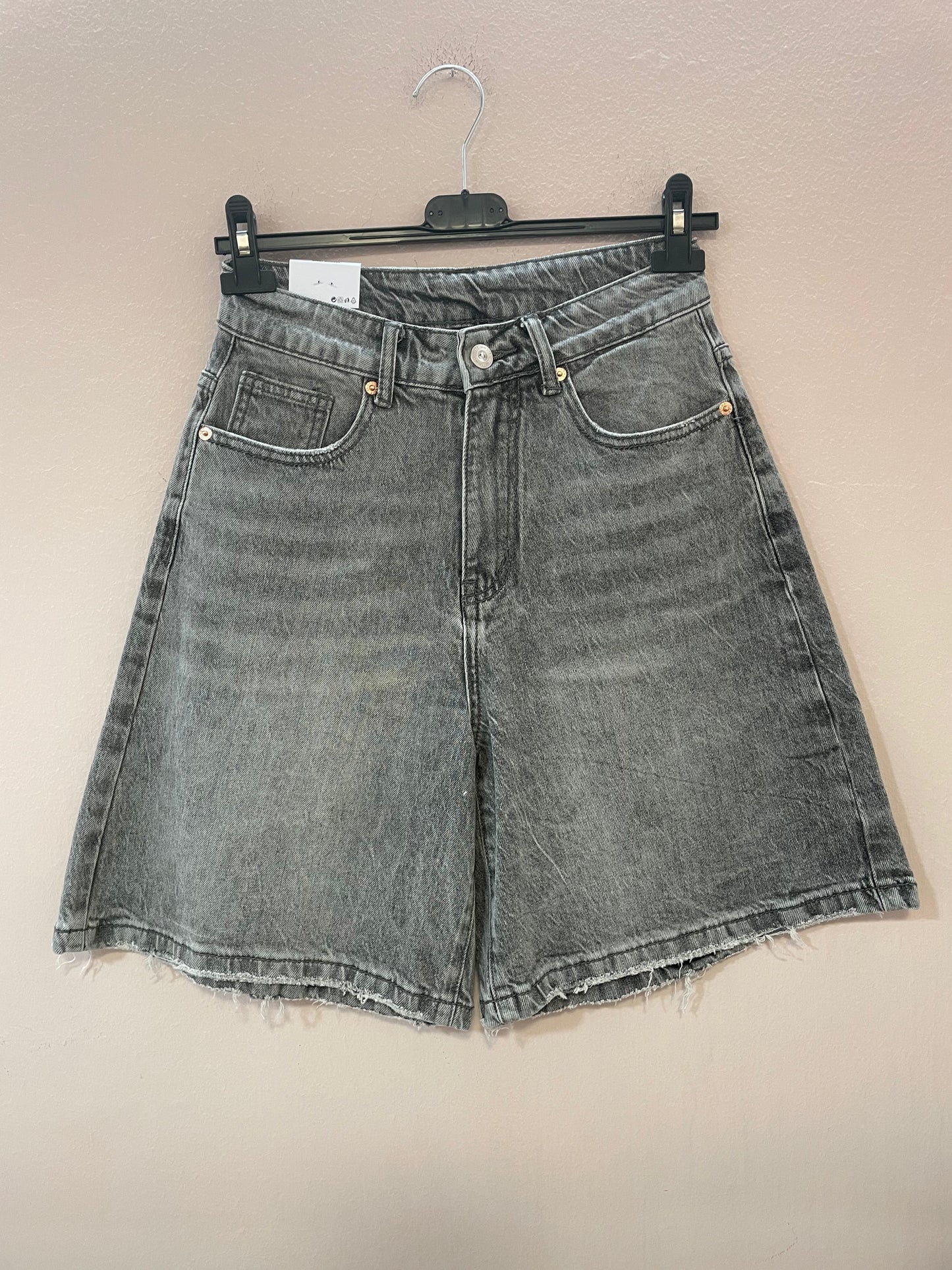 Bermuda Jeans tasca brillo