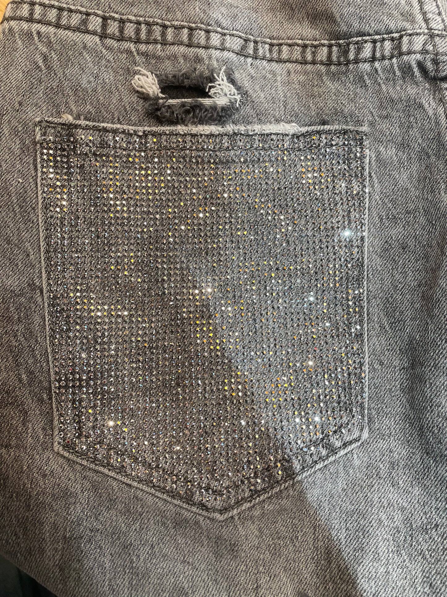 Bermuda Jeans tasca brillo