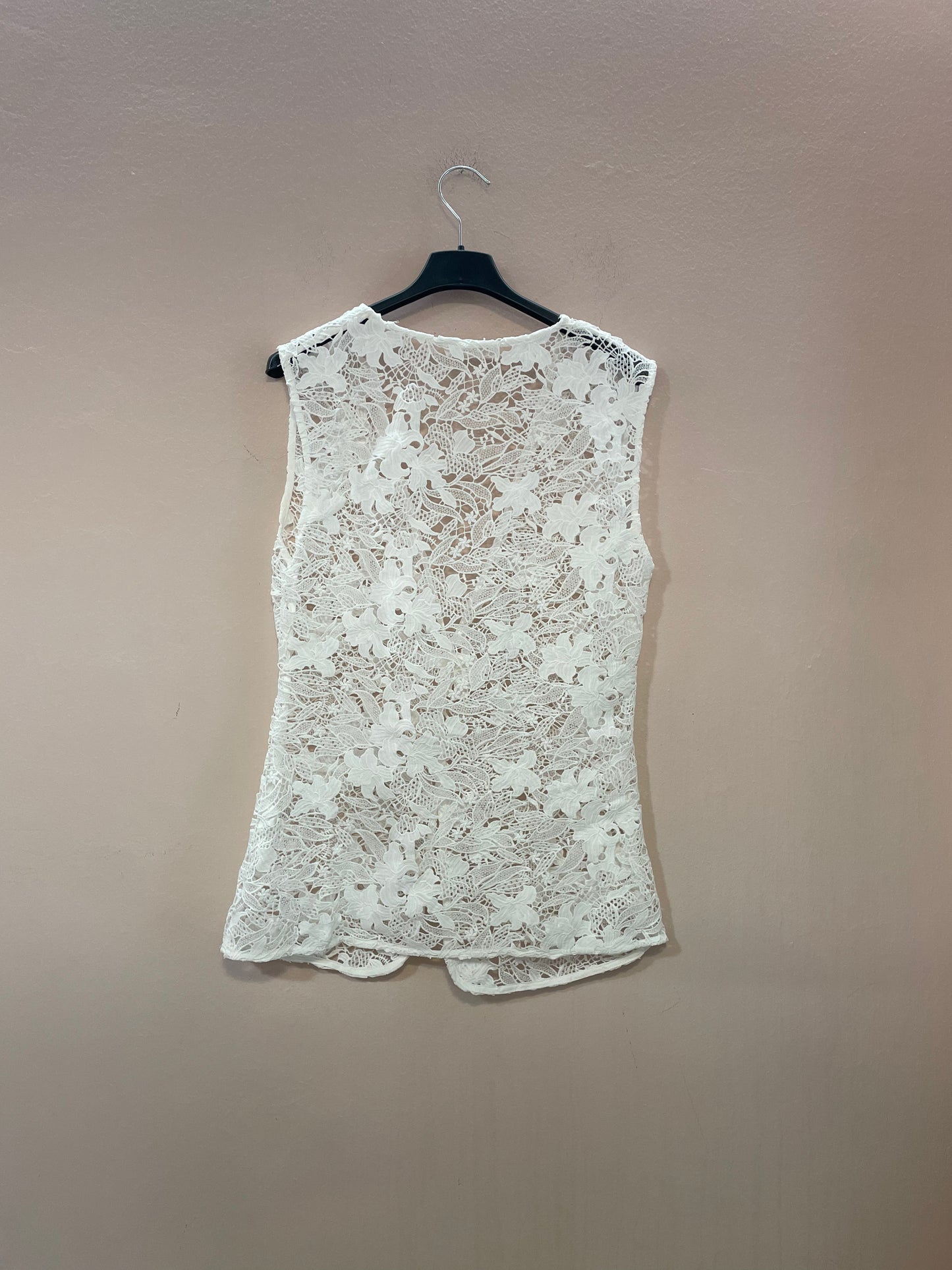 Gilet pizzo white