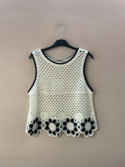 Top canotta crochet