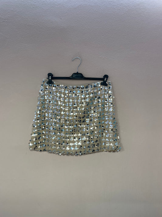 Gonna silver paillettes