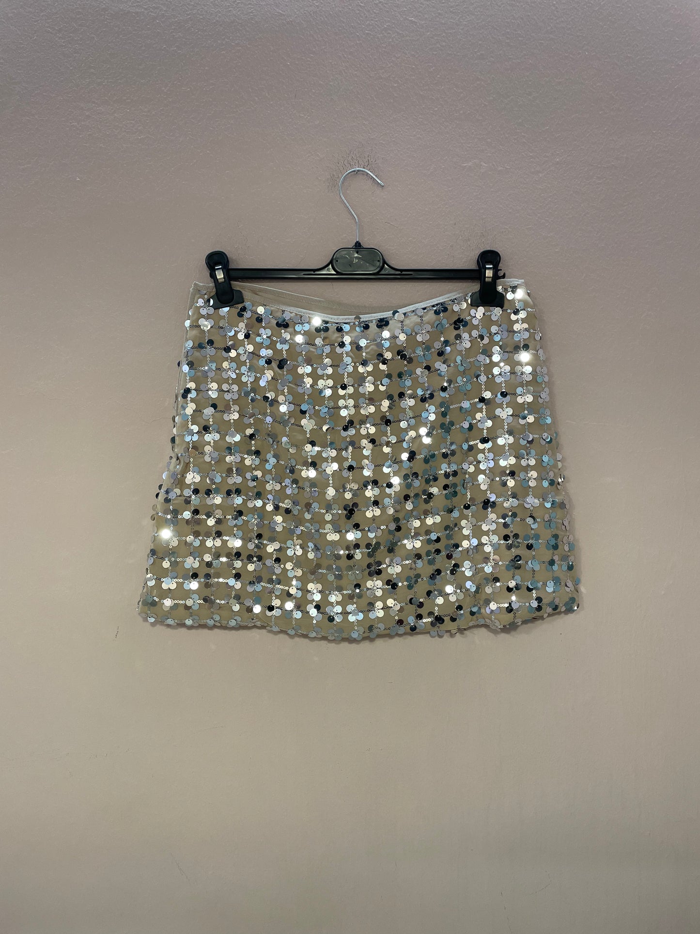 Gonna silver paillettes
