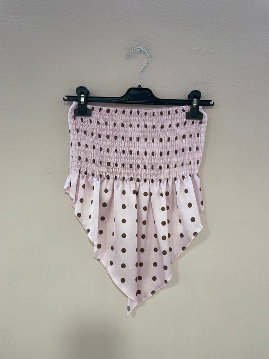 Top foulard pois