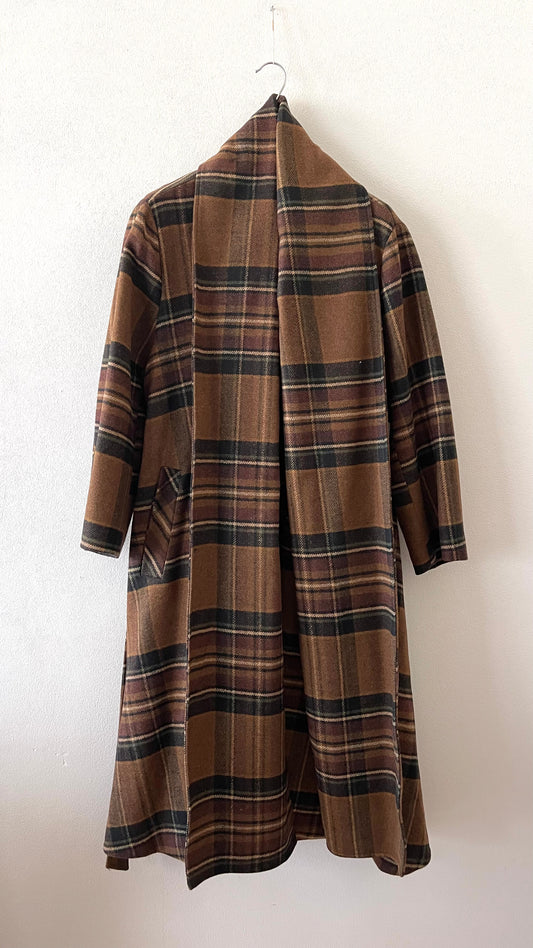 Cappotto tartan marrone ELEH
