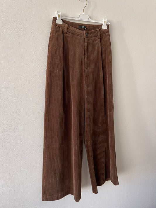 Pantalone velluto marrone ELEH