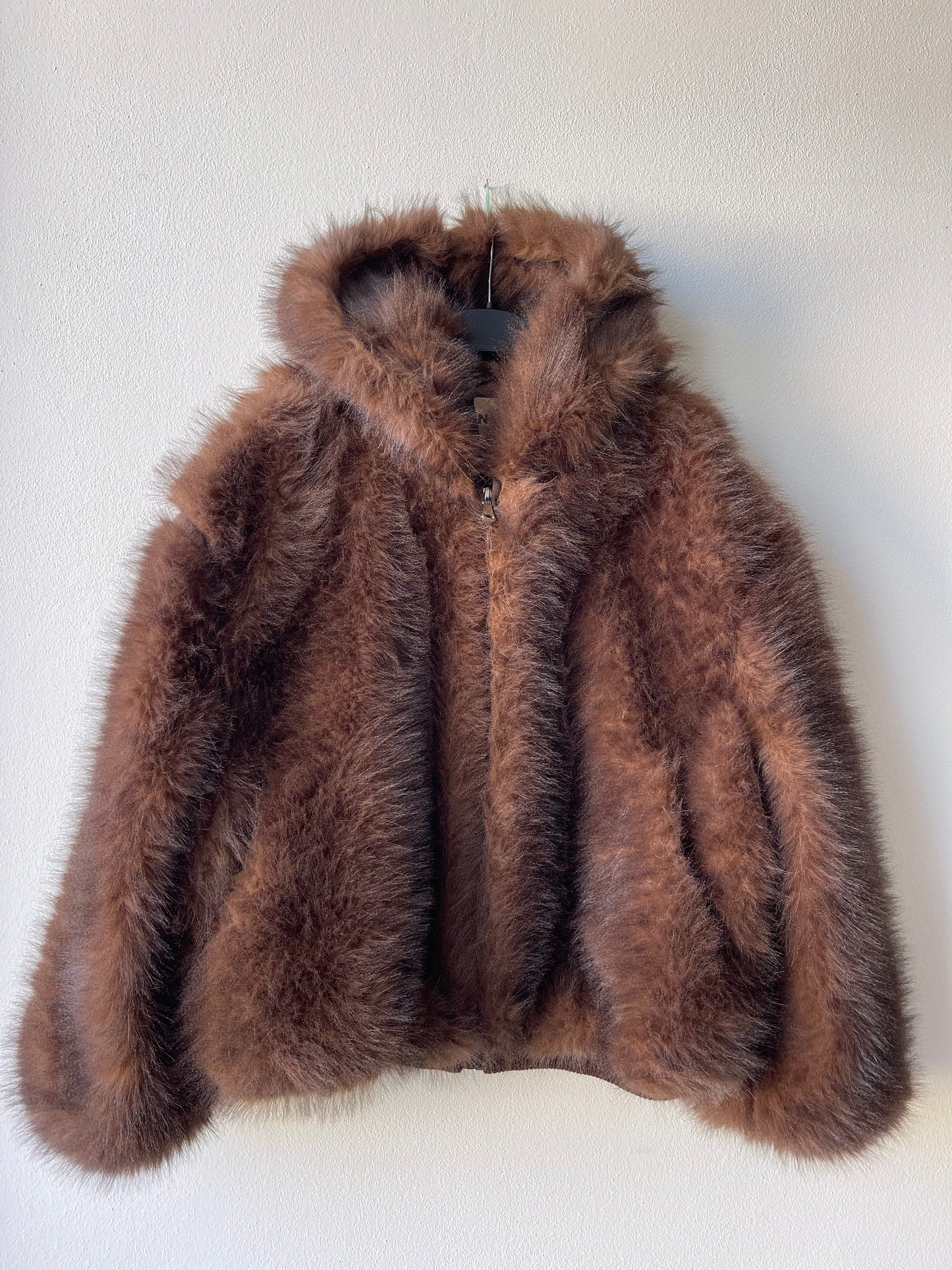 Bomber eco pelliccia nocciola