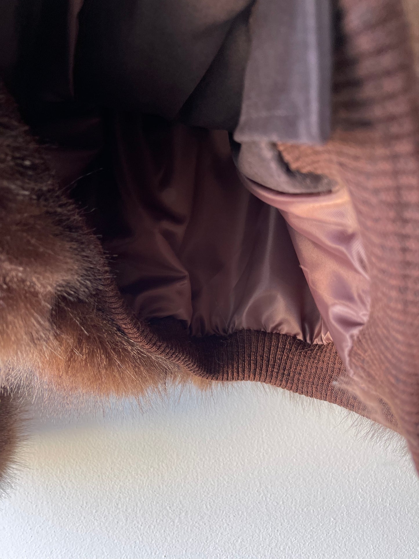 Bomber eco pelliccia nocciola