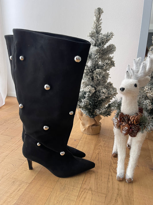 Stivale tacco 5 nero