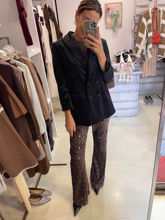 Blazer velluto collo a lancia