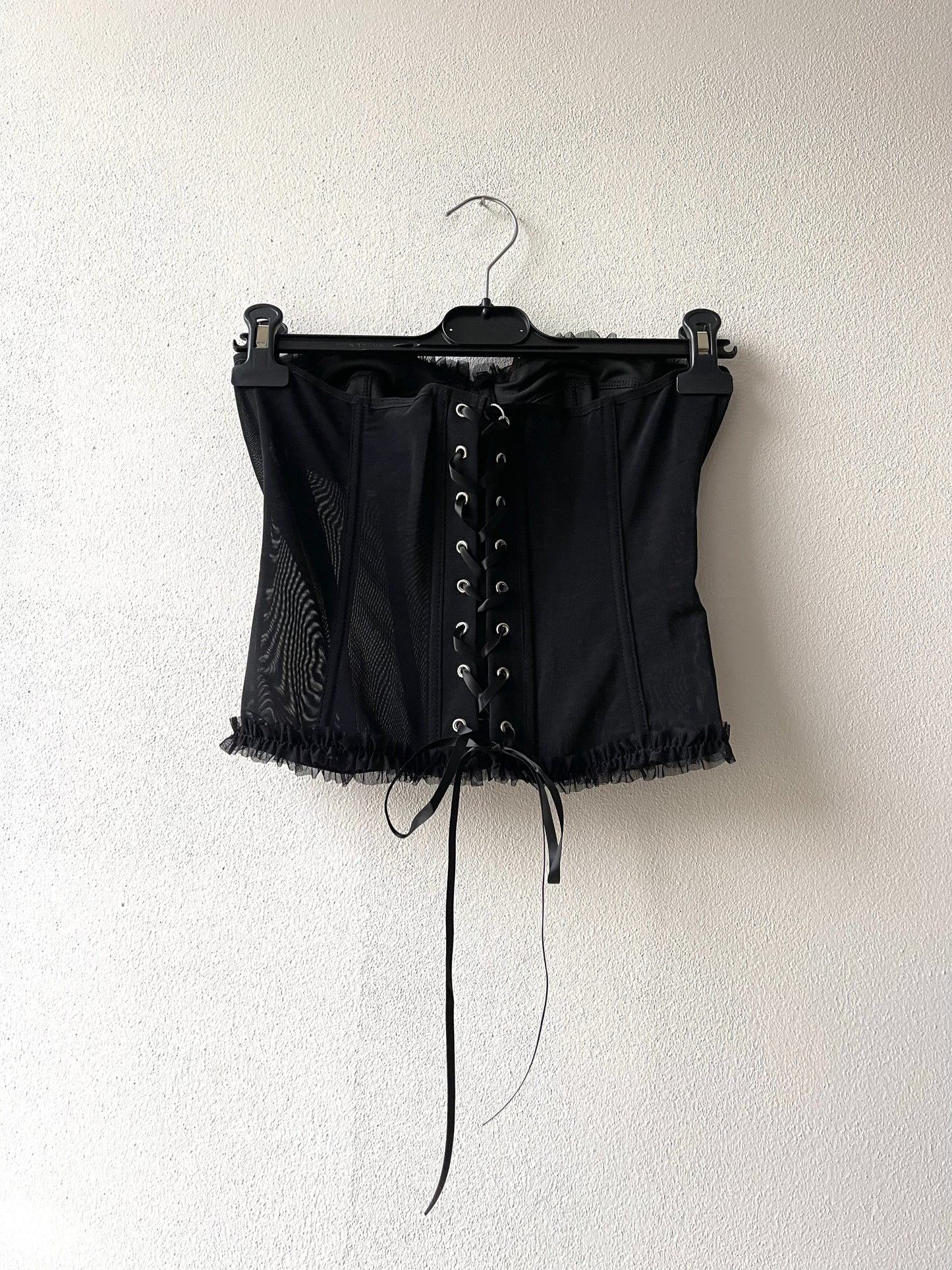 Top Corsetto elasticizzato tulle