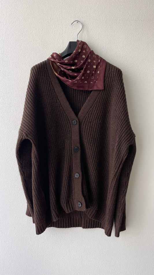 Cardigan foulard