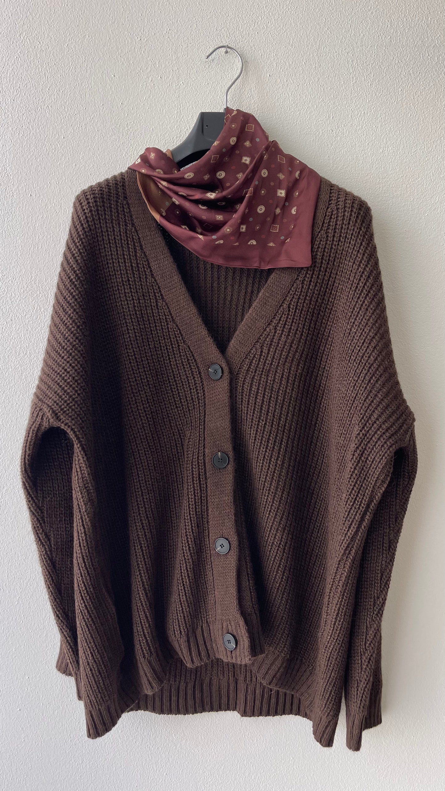Cardigan foulard