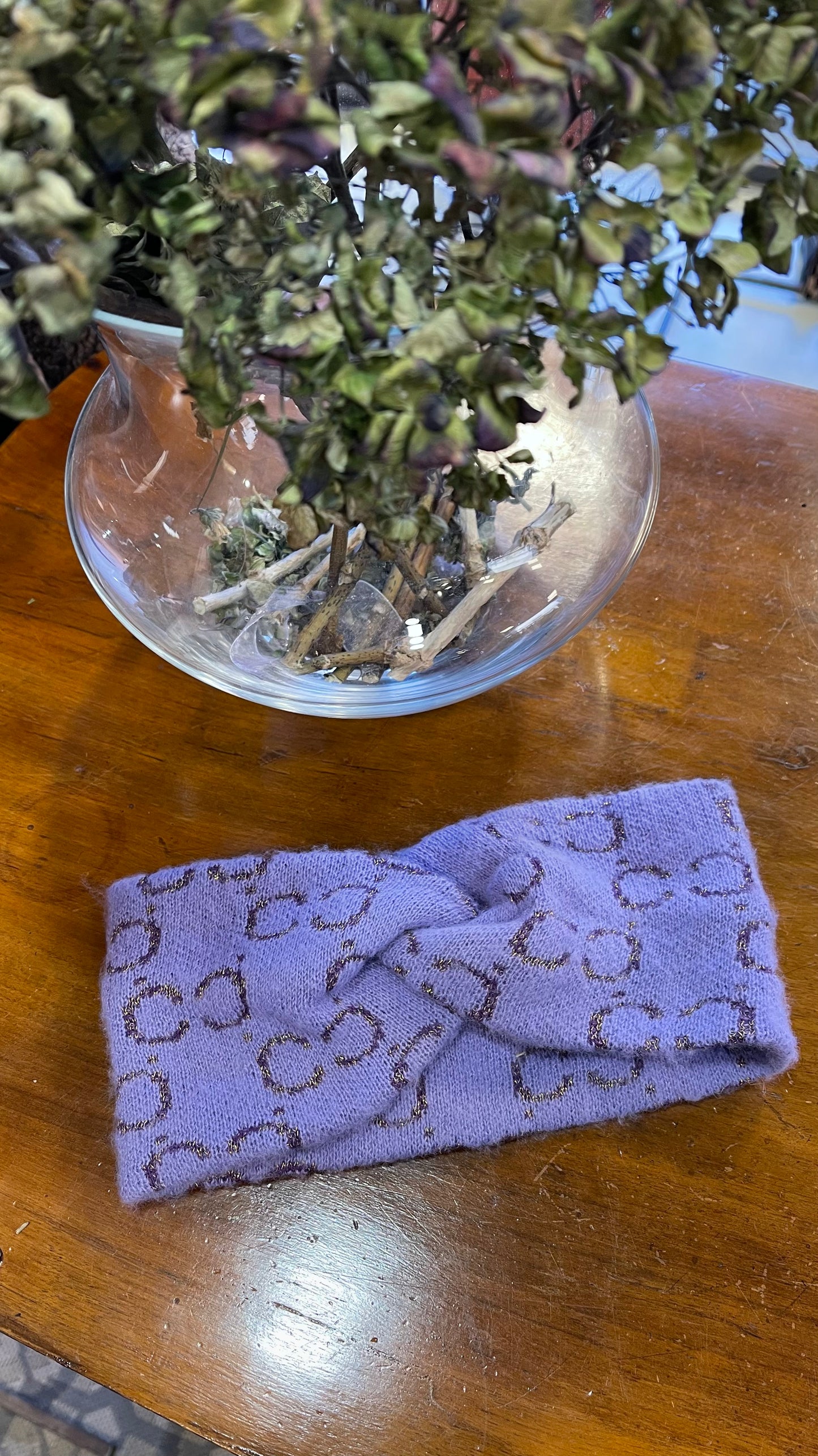 Purple hair band
