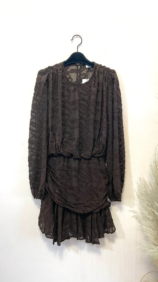 Abito accollato brown