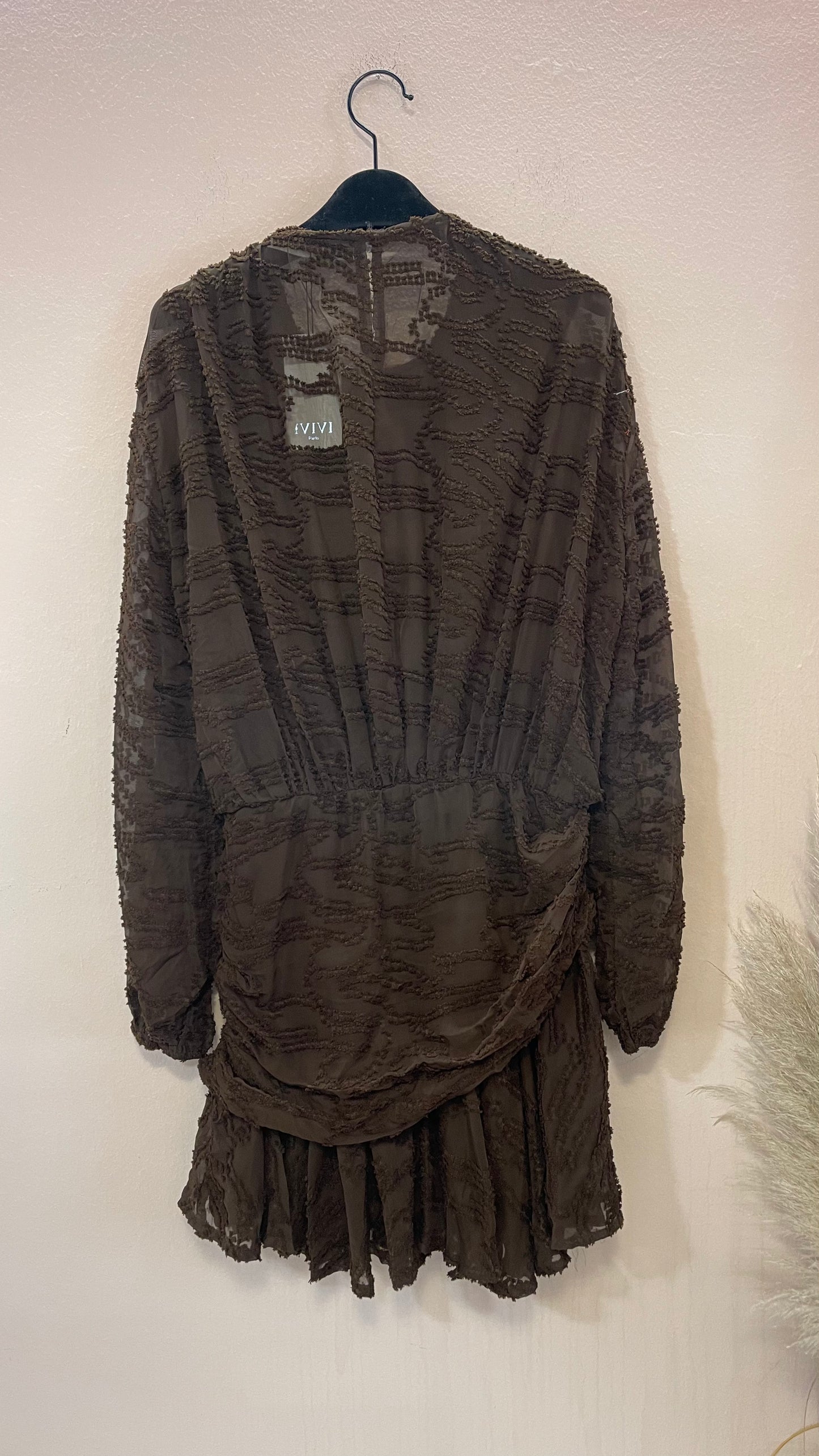 Abito accollato brown