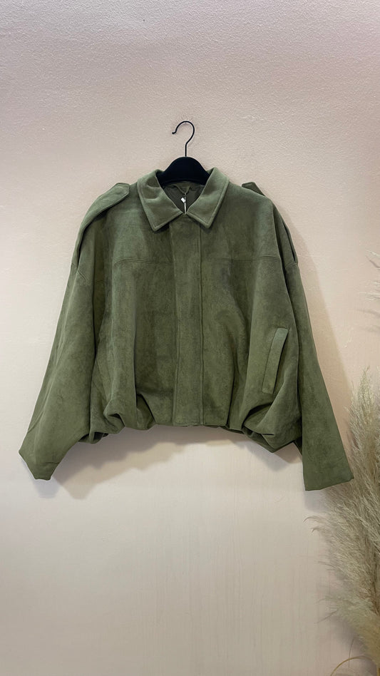 Bomber eco suede