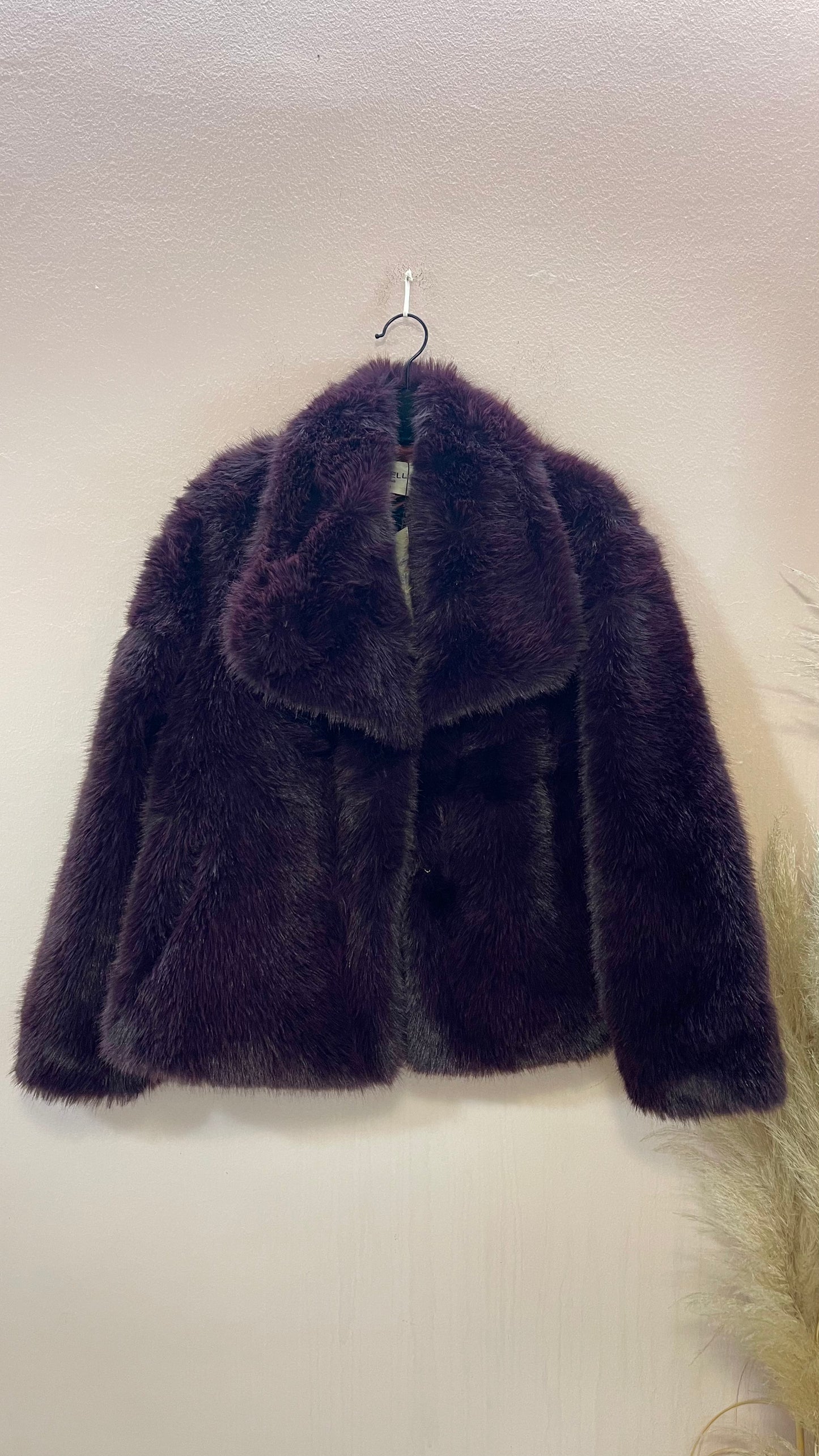Pelliccia bordeaux pelo raso