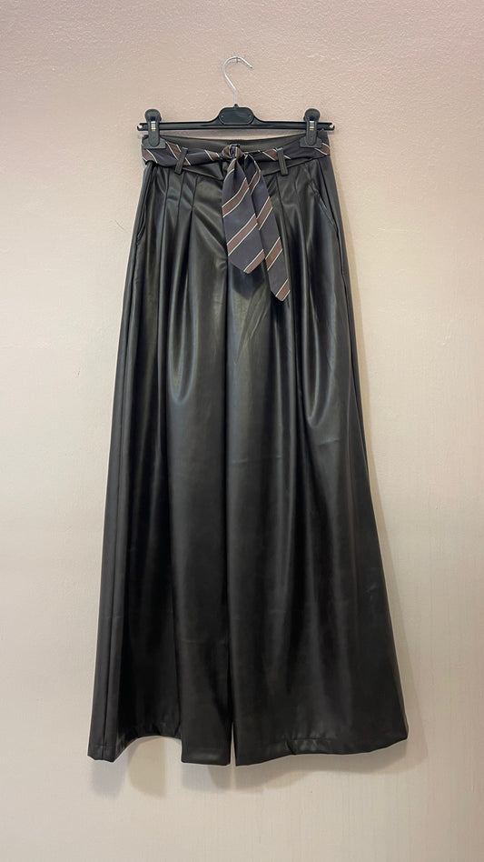 Pantalone palazzo ecopelle