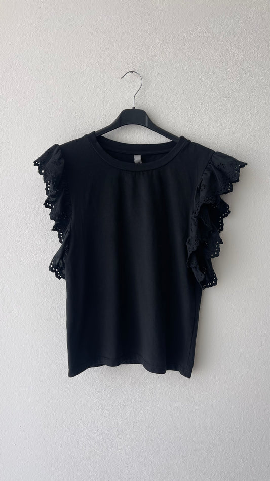 T-shirt manica sangallo