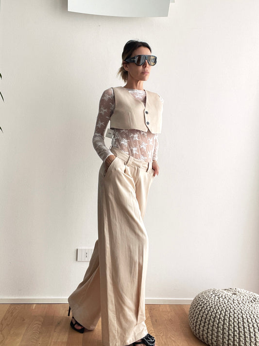 Pantalone ecru ELEH