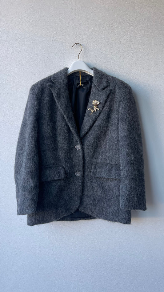 Blazer lana cotta grigio