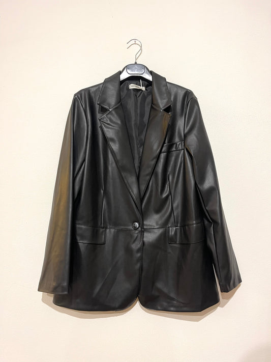 Blazer ecopelle nero