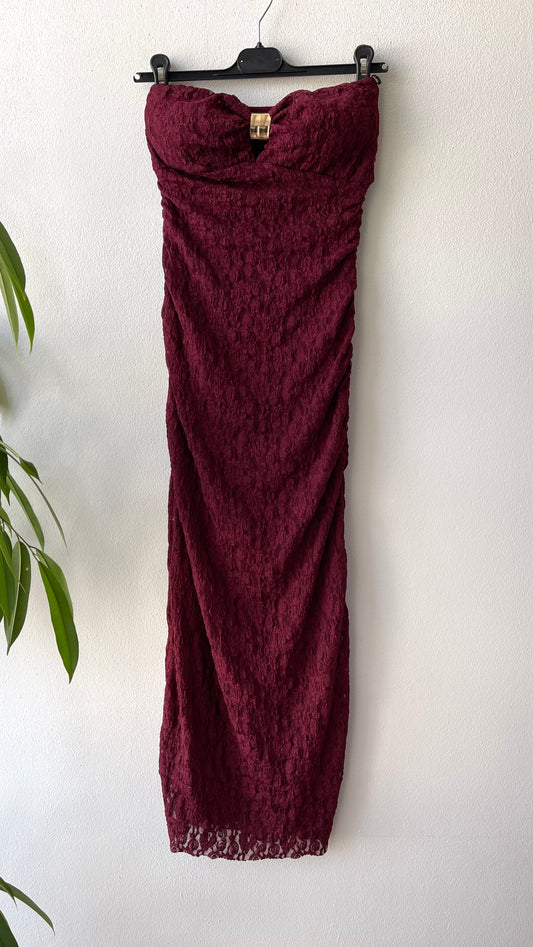 Abito stretch bordeaux